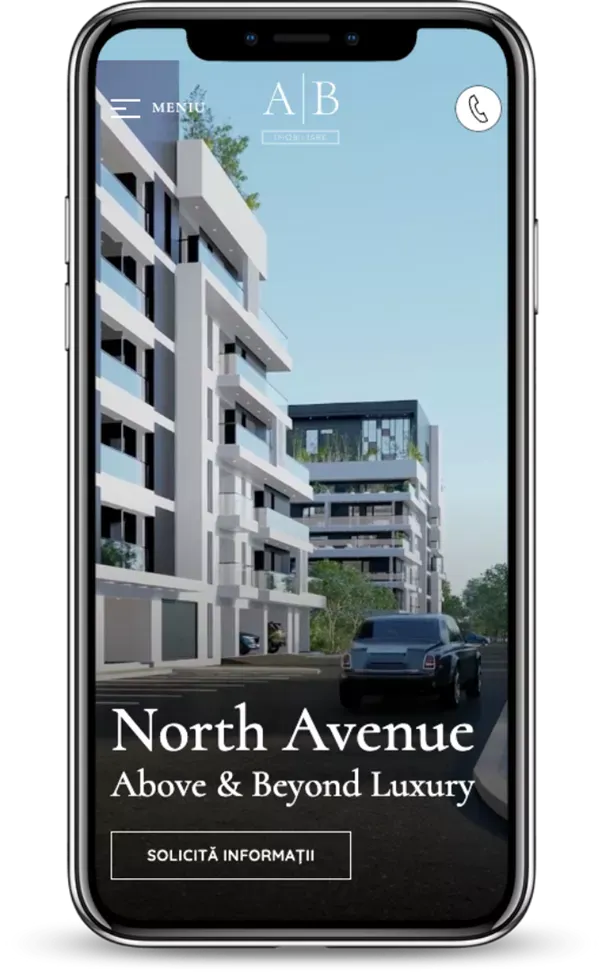 proiect website custom north avenue becali imobiliare
