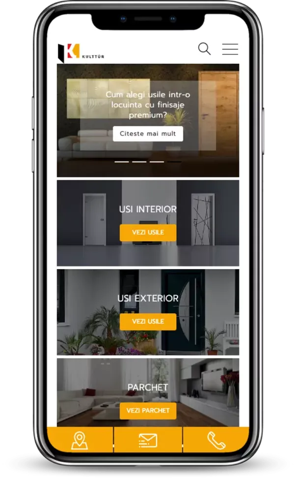 proiect website custom kulttur usi interior si exterior